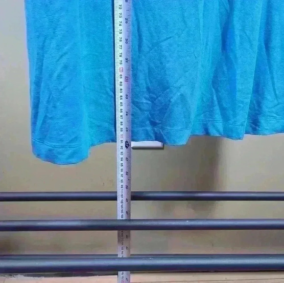 J.JILL Stretch Maxi "Wearever Collection" Hi-Low Tank Dress Morning Dew Blue - L - Picture 8 of 9